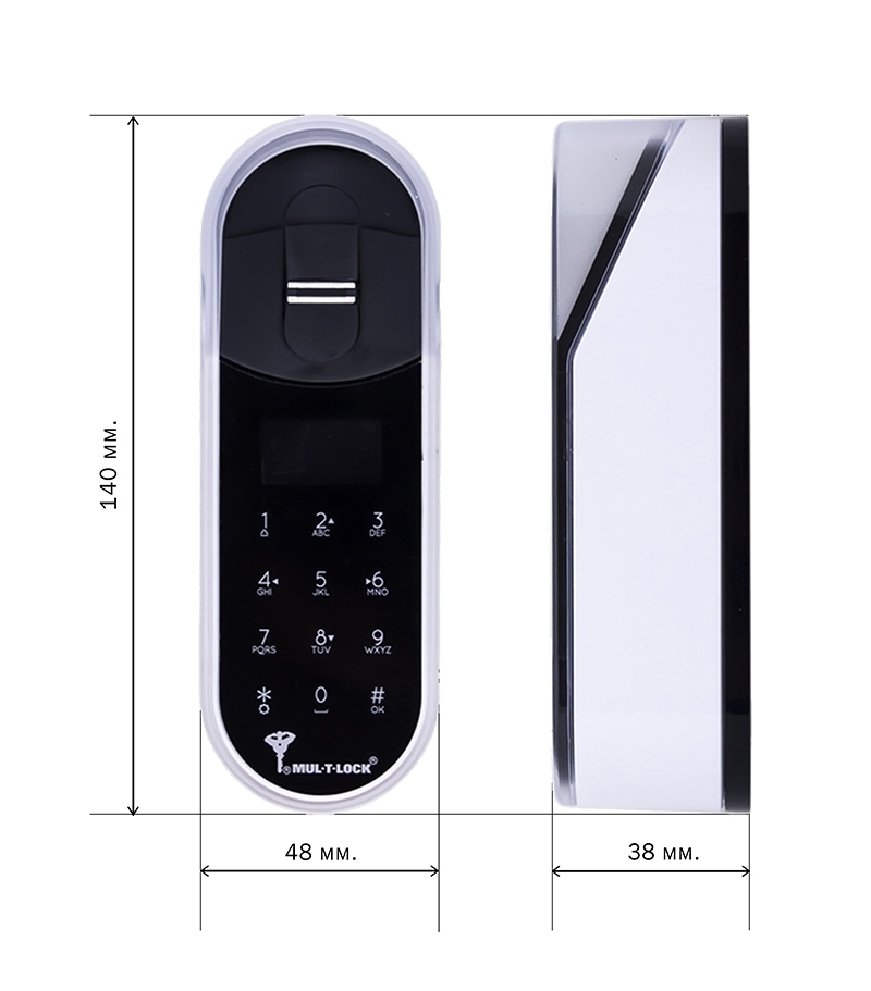 Комплект: автономный замок ENTR Mul-T-Lock BLACK с кодовой панелью + отпечатки пальцев Fingerprint-фото-8 Фото 8 - Комплект: автономный замок ENTR Mul-T-Lock BLACK с кодовой панелью + отпечатки пальцев Fingerprint.