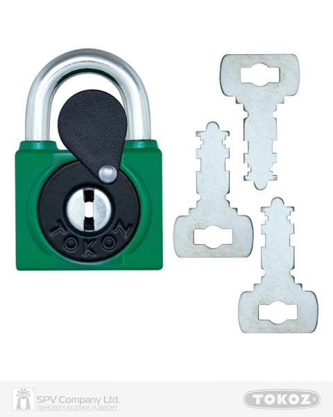 Замок висячий TOKOZ 800/40L 2KEY TK2 M R shackle 7мм 23мм-фото-7 Фото 7 - Замок висячий TOKOZ 800/40L 2KEY TK2 M R shackle 7мм 23мм.