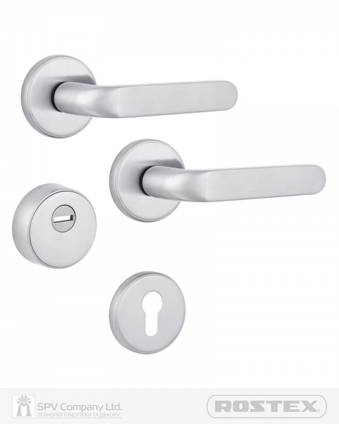 Фурнітура Захисна Rostex *rotondum R/s Mov-mov Din Round Нерж.сталь_мат 23мм 38-45мм 3клас Solid Nerez_mat Комплект, Кріплення Ручки Накладне-фото-1 Фото 1 - Фурнітура Захисна Rostex *rotondum R/s Mov-mov Din Round Нерж.сталь_мат 23мм 38-45мм 3клас Solid Nerez_mat Комплект, Кріплення Ручки Накладне.