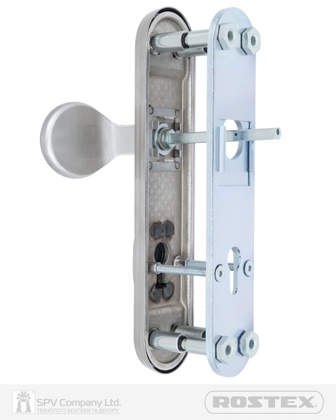 Фурнітура Захисна Rostex *solid-pro+ F Fix-mov Din Plate 90мм Нерж.сталь_мат 13мм 56-70мм 4клас Slza/solid Nerez_mat Комплект-фото-2 Фото 2 - Фурнітура Захисна Rostex *solid-pro+ F Fix-mov Din Plate 90мм Нерж.сталь_мат 13мм 56-70мм 4клас Slza/solid Nerez_mat Комплект.