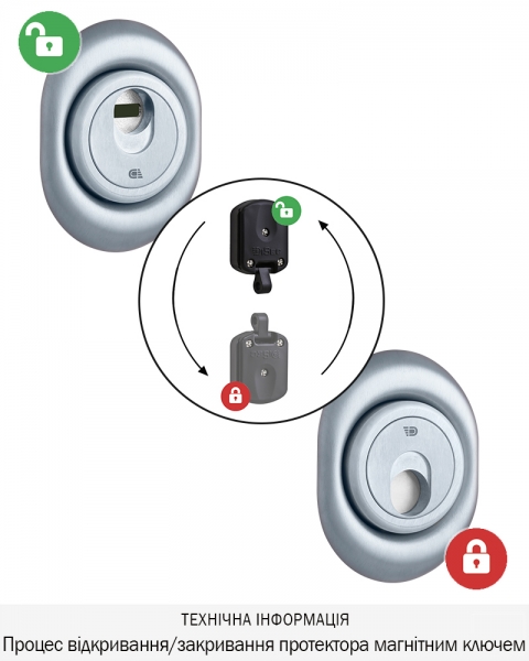 Протектор Disec Magnetic_3g 3g2fm Din Oval 25мм Хром_мат 3клас T 3key Km0p3g Зовнішній-фото-10 Фото 10 - Протектор Disec Magnetic_3g 3g2fm Din Oval 25мм Хром_мат 3клас T 3key Km0p3g Зовнішній.