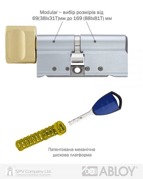 Циліндр Abloy Din_mod_kt Hard Cy333 Protec2 89 Hcr 53hix36t To_kila Cam30 Cliq-фото-5 Фото 5 - Циліндр Abloy Din_mod_kt Hard Cy333 Protec2 89 Hcr 53hix36t To_kila Cam30 Cliq.