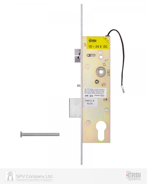 Замок электромеханический ERBI SAM EL B 9235 ВЅ35мм 92мм FP22 SS UNIV DIN SOL 10-24V NC PANIC FUNCTION EI односторонний контроль-фото-7 Фото 7 - Замок электромеханический ERBI SAM EL B 9235 ВЅ35мм 92мм FP22 SS UNIV DIN SOL 10-24V NC PANIC FUNCTION EI односторонний контроль.