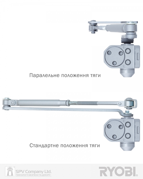 Доводчик накладной RYOBI *8800 8803 SILVER UNIV ARM EN 2/3 65кг 965мм FIRE-фото-2 Фото 2 - Доводчик накладной RYOBI *8800 8803 SILVER UNIV ARM EN 2/3 65кг 965мм FIRE.