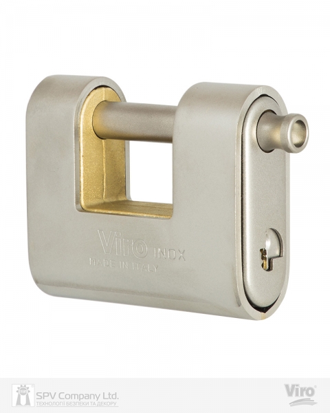 Замок висячий VIRO PANZER_ST.STEEL 4117.Х 3KEY 20мм SLID_shackle 12мм BOX-фото-1 Фото 1 - Замок висячий VIRO PANZER_ST.STEEL 4117.Х 3KEY 20мм SLID_shackle 12мм BOX.