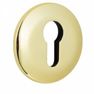 Фото 1 - Щиток MUL-T-LOCK A733 DIN ROUND Латунь PVD BRIGHT BRASS PVD Без шторки.