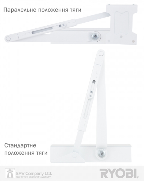 Доводчик накладной RYOBI 1200 D-1200P(U) WHITE UNIV ARM EN 2/3/4 80кг 1100мм-фото-7 Фото 7 - Доводчик накладной RYOBI 1200 D-1200P(U) WHITE UNIV ARM EN 2/3/4 80кг 1100мм.