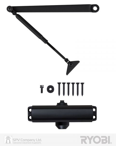 Доводчик накладной RYOBI *9900 9903 BLACK STD ARM EN 2/3 до 65кг 965мм-фото-2 Фото 2 - Доводчик накладной RYOBI *9900 9903 BLACK STD ARM EN 2/3 до 65кг 965мм.