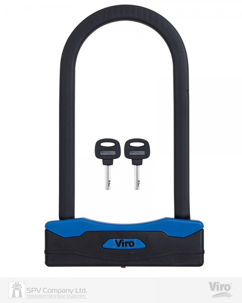 Замок VIRO MOTO SEZIONE BLACK 2KEY 180мм-фото-7 Фото 7 - Замок VIRO MOTO SEZIONE BLACK 2KEY 180мм.