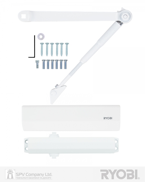 Дотягувач Накладний Ryobi 2550 Ds-2550 Glossy_white Bc Std_ho_arm En_1-4 До_80кг 1100мм-фото-2 Фото 2 - Дотягувач Накладний Ryobi 2550 Ds-2550 Glossy_white Bc Std_ho_arm En_1-4 До_80кг 1100мм.