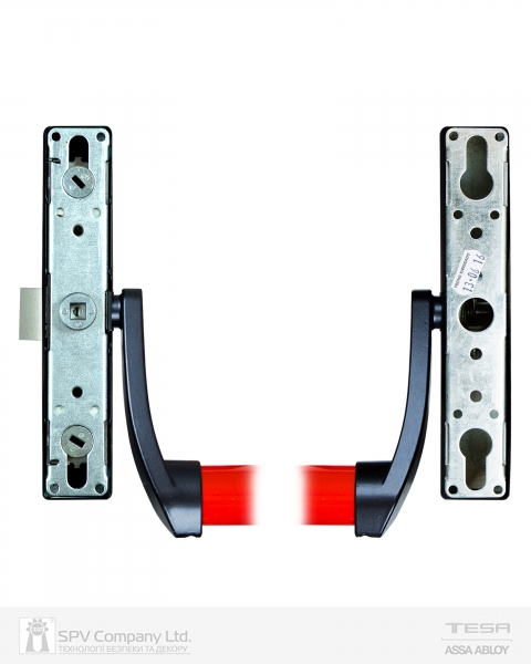 Замок TESA для евакуаційного виходу накладний GLOBAL1S 1 Locking NR 900мм 8x8мм N: black (RAL 9005)/ R: red (RAL 3000)-фото-5 Фото 5 - Замок TESA для евакуаційного виходу накладний GLOBAL1S 1 Locking NR 900мм 8x8мм N: black (RAL 9005)/ R: red (RAL 3000).