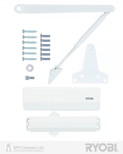 Доводчик накладной RYOBI *1500 D-1554 GLOSSY WHITE UNIV ARM EN 2/3/4 до 80кг 1100мм FIRE-фото-8 Фото 8 - Доводчик накладной RYOBI *1500 D-1554 GLOSSY WHITE UNIV ARM EN 2/3/4 до 80кг 1100мм FIRE.