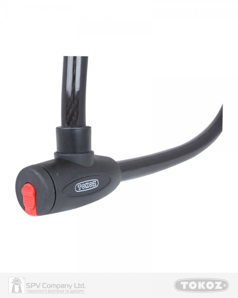 Замок TOKOZ MOTO BLACK з тросом 100 см 2KEY ТК8-фото-5 Фото 5 - Замок TOKOZ MOTO BLACK з тросом 100 см 2KEY ТК8.