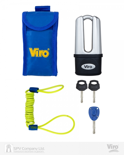 Замок VIRO MOTO BLINDATO EXTREME STAINLESS_STEEL 3KEY 83мм-фото-4 Фото 4 - Замок VIRO MOTO BLINDATO EXTREME STAINLESS_STEEL 3KEY 83мм.