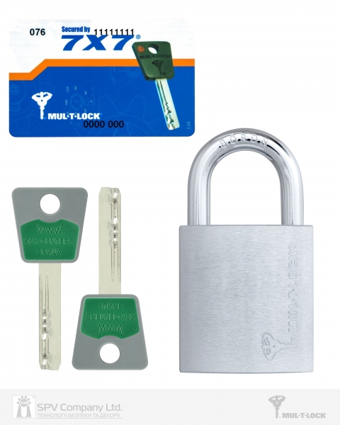 Замок навесной MUL-T-LOCK G47 7x7 0767 2KEY DND77 GREY INS NR shackle 26.5 мм 8мм BOX M-фото-3 Фото 3 - Замок навесной MUL-T-LOCK G47 7x7 0767 2KEY DND77 GREY INS NR shackle 26.5 мм 8мм BOX M.