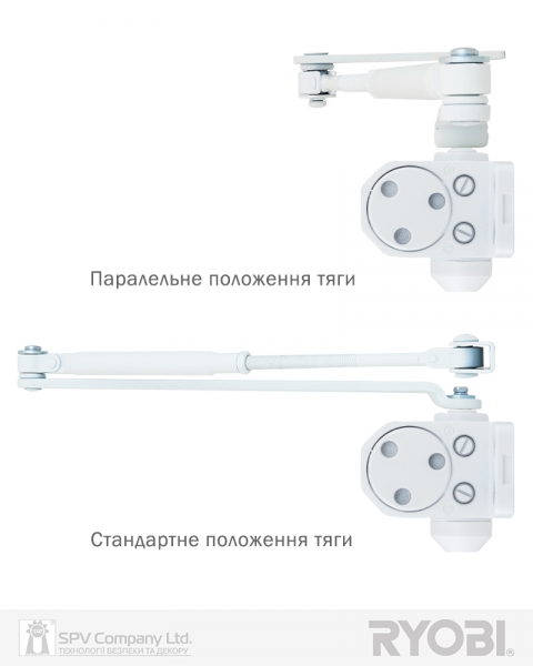 Доводчик накладной RYOBI *8800 8803 GLOSSY WHITE UNIV ARM EN 2/3 65кг 965мм FIRE-фото-9 Фото 9 - Доводчик накладной RYOBI *8800 8803 GLOSSY WHITE UNIV ARM EN 2/3 65кг 965мм FIRE.
