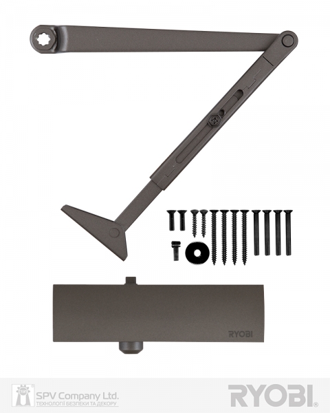 Доводчик накладной RYOBI 1200 D-1200 METALLIC BRONZE STD ARM EN 2/3/4 80кг 1100мм-фото-3 Фото 3 - Доводчик накладной RYOBI 1200 D-1200 METALLIC BRONZE STD ARM EN 2/3/4 80кг 1100мм.