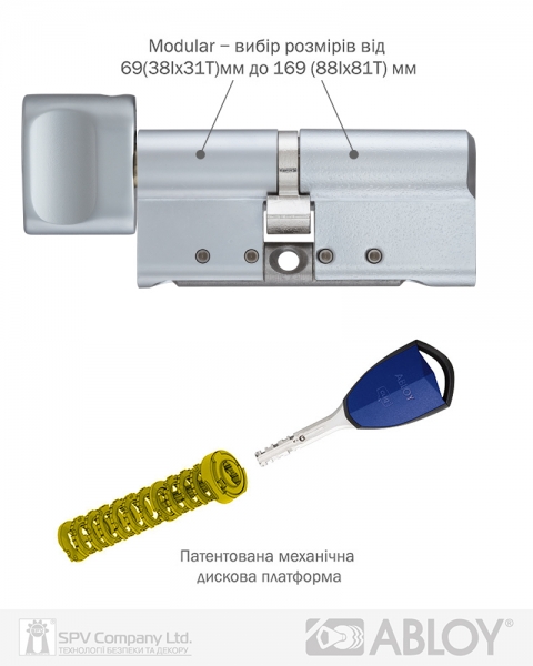Циліндр Abloy Din_mod_kt Hard Cy333 Protec2 74 Hcr 38hix36т To_hcr Cam30 Cliq-фото-5 Фото 5 - Циліндр Abloy Din_mod_kt Hard Cy333 Protec2 74 Hcr 38hix36т To_hcr Cam30 Cliq.