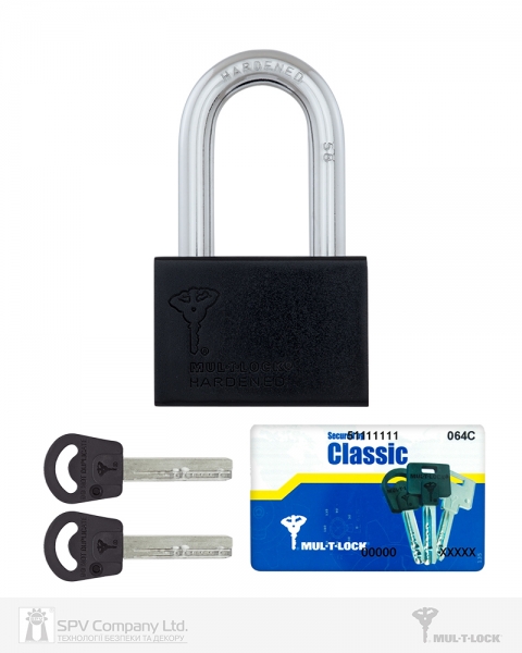 Замок навесной MUL-T-LOCK M13/C2 CLASSIC 064 2KEY ARC BLACK R shackle 58мм 12,7 мм BOX M-фото-8 Фото 8 - Замок навесной MUL-T-LOCK M13/C2 CLASSIC 064 2KEY ARC BLACK R shackle 58мм 12,7 мм BOX M.