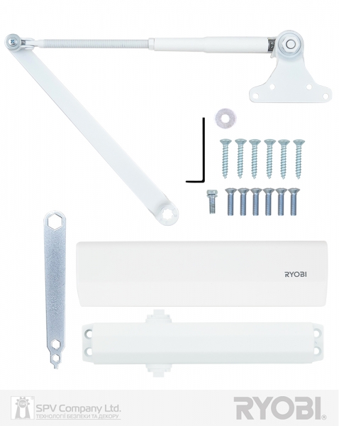 Дотягувач Накладний Ryobi 2000 Ds-2055p Glossy_white Bc Prl_ho_arm En_4 До_80кг 1100мм-фото-3 Фото 3 - Дотягувач Накладний Ryobi 2000 Ds-2055p Glossy_white Bc Prl_ho_arm En_4 До_80кг 1100мм.