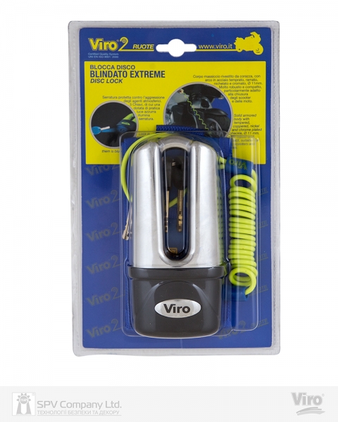 Замок VIRO MOTO BLINDATO EXTREME STAINLESS_STEEL 3KEY 83мм-фото-5 Фото 5 - Замок VIRO MOTO BLINDATO EXTREME STAINLESS_STEEL 3KEY 83мм.