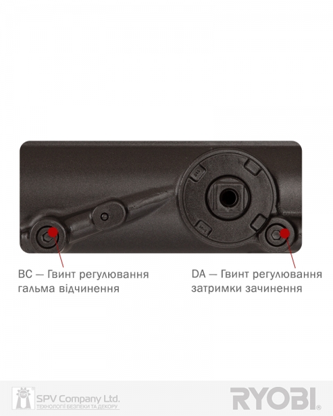 Дотягувач Накладний Ryobi 4550 Ds-4550t Dark_bronze Bc/da Sld_ho_arm En_4 80кг 1100мм-фото-3 Фото 3 - Дотягувач Накладний Ryobi 4550 Ds-4550t Dark_bronze Bc/da Sld_ho_arm En_4 80кг 1100мм.