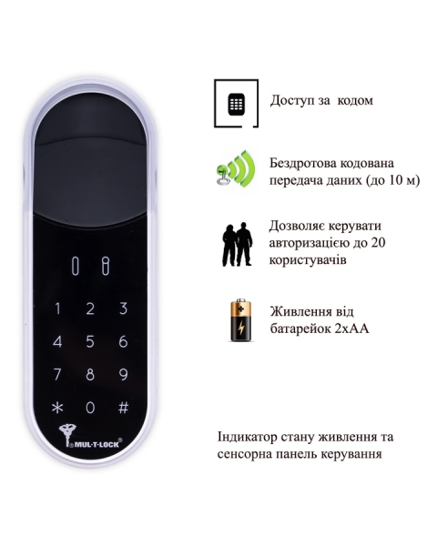 Электронный считыватель MUL-T-LOCK ENTR Touchpad доступ по коду-фото-10 Фото 10 - Электронный считыватель MUL-T-LOCK ENTR Touchpad доступ по коду.