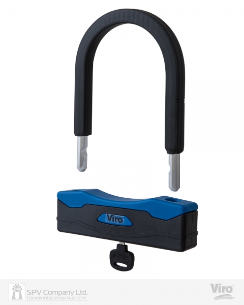 Замок VIRO MOTO SEZIONE BLACK 2KEY 127мм-фото-6 Фото 6 - Замок VIRO MOTO SEZIONE BLACK 2KEY 127мм.