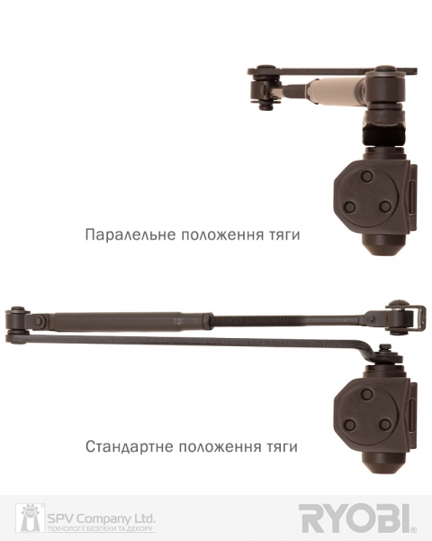 Доводчик накладной RYOBI *1500 D-1504 DARK BRONZE UNIV ARM EN 2/3/4 до 80кг 1100мм FIRE-фото-5 Фото 5 - Доводчик накладной RYOBI *1500 D-1504 DARK BRONZE UNIV ARM EN 2/3/4 до 80кг 1100мм FIRE.