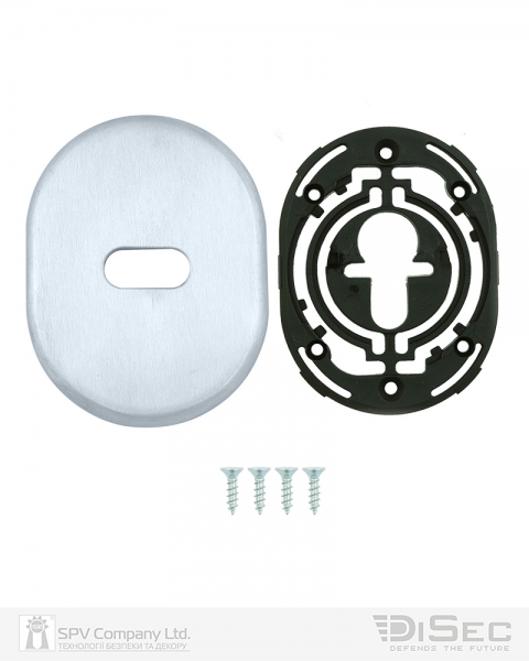 Щиток Disec Kt2703 Lever_key Oval Хром_мат T Без Шторки-фото-3 Фото 3 - Щиток Disec Kt2703 Lever_key Oval Хром_мат T Без Шторки.