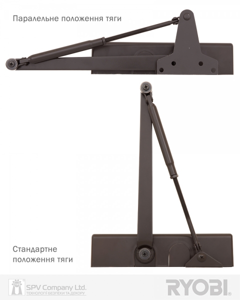 Доводчик накладной RYOBI *1500 D-1554 DARK BRONZE UNIV ARM EN 2/3/4 до 80кг 1100мм FIRE-фото-2 Фото 2 - Доводчик накладной RYOBI *1500 D-1554 DARK BRONZE UNIV ARM EN 2/3/4 до 80кг 1100мм FIRE.