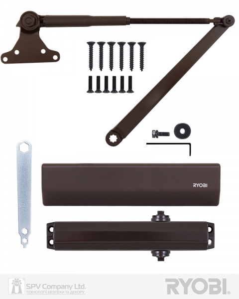 Дотягувач Накладний Ryobi 2550 Ds-2550p Dark_bronze Bc Prl_ho_arm En_1-3 До_60кг 950мм-фото-8 Фото 8 - Дотягувач Накладний Ryobi 2550 Ds-2550p Dark_bronze Bc Prl_ho_arm En_1-3 До_60кг 950мм.