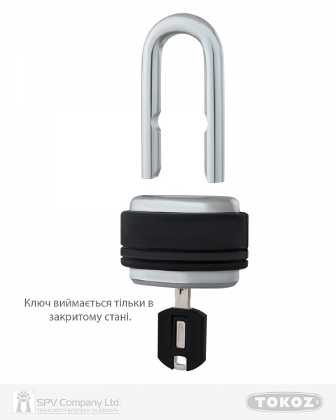 Замок висячий TOKOZ EXTREME_PRO T02 3KEY BLACK Sleeve_3BT R_shackle 31мм 9мм BOX-фото-4 Фото 4 - Замок висячий TOKOZ EXTREME_PRO T02 3KEY BLACK Sleeve_3BT R_shackle 31мм 9мм BOX.