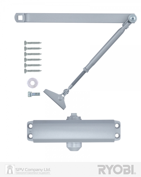 Доводчик накладной RYOBI *9900 9903 SILVER STD ARM EN 2/3 до 65кг 965мм-фото-7 Фото 7 - Доводчик накладной RYOBI *9900 9903 SILVER STD ARM EN 2/3 до 65кг 965мм.