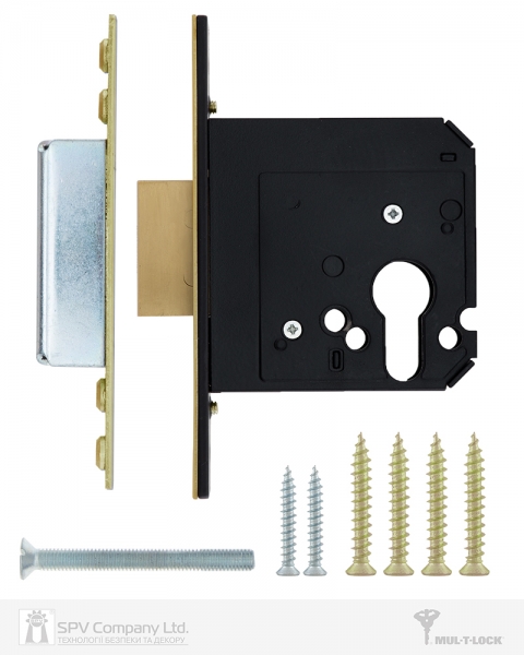 Замок врезной MUL-T-LOCK 1-WAY DIN 731 PB UNIV ВЅ58мм SP-фото-5 Фото 5 - Замок врезной MUL-T-LOCK 1-WAY DIN 731 PB UNIV ВЅ58мм SP.