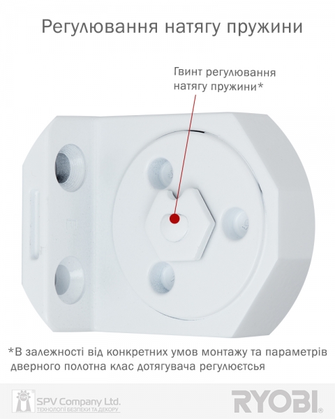 Дотягувач Накладний Ryobi 3550 D-3550 White Bc/da Univ_arm En_2-5 До_100кг 1250мм Fire-фото-5 Фото 5 - Дотягувач Накладний Ryobi 3550 D-3550 White Bc/da Univ_arm En_2-5 До_100кг 1250мм Fire.