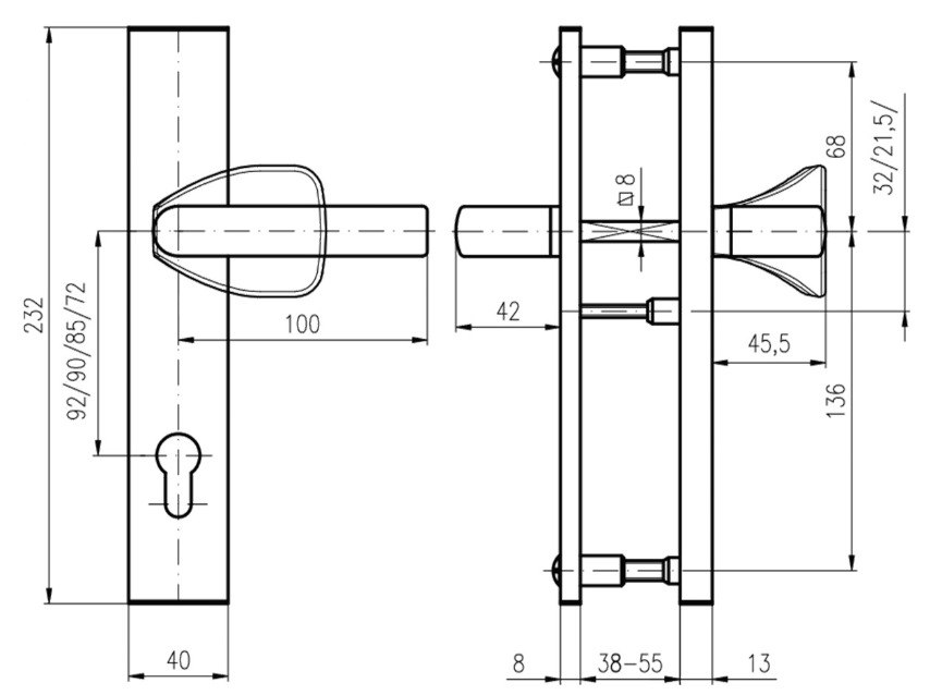 Фурнітура Захисна Rostex R1/r4 R Fix-mov Din Plate 90мм Титан_pvd 22мм 38-55мм 3клас Hranate/804 Ti Комплект-фото-7 Фото 7 - Фурнітура Захисна Rostex R1/r4 R Fix-mov Din Plate 90мм Титан_pvd 22мм 38-55мм 3клас Hranate/804 Ti Комплект.