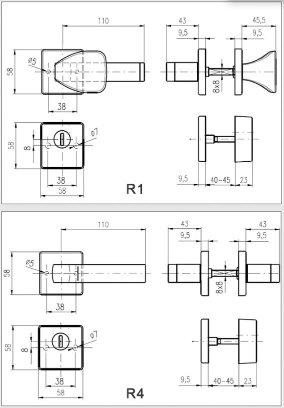 Фурнітура Захисна Rostex *quadrum R/h Fix-mov Din Square Нерж.сталь_мат_титан_pvd 23мм 38-45мм 3клас Hranate/treviso Nerez_mat_ti Комплект-фото-9 Фото 9 - Фурнітура Захисна Rostex *quadrum R/h Fix-mov Din Square Нерж.сталь_мат_титан_pvd 23мм 38-45мм 3клас Hranate/treviso Nerez_mat_ti Комплект.