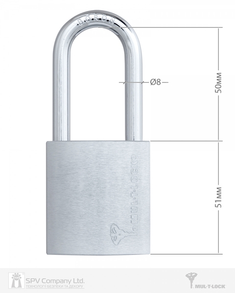 Замок навесной MUL-T-LOCK G47 7x7 0767 2KEY DND77 GREY INS NR shackle 50мм 8мм BOX M-фото-3 Фото 3 - Замок навесной MUL-T-LOCK G47 7x7 0767 2KEY DND77 GREY INS NR shackle 50мм 8мм BOX M.