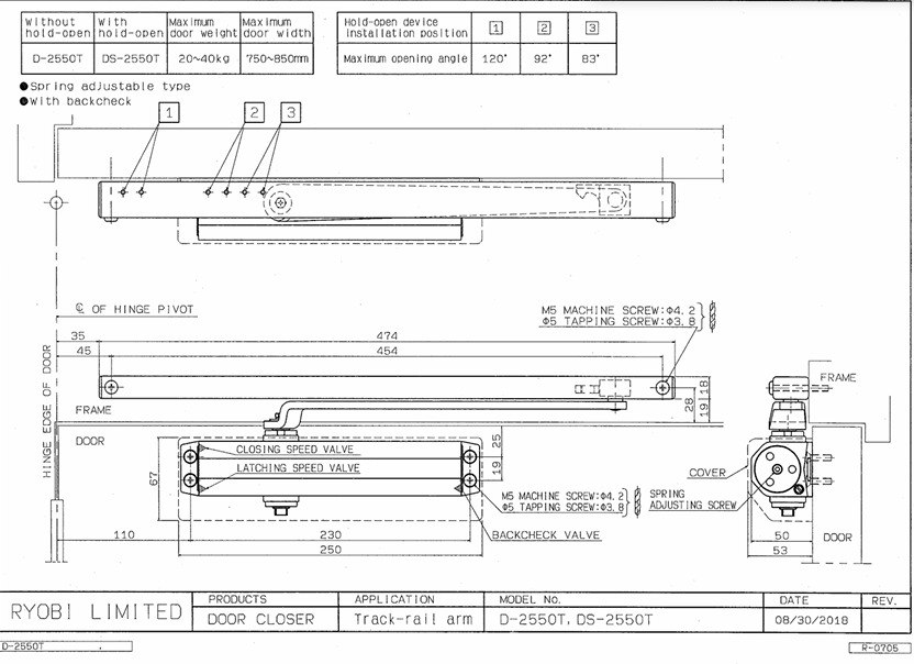 Дотягувач Накладний Ryobi 2000 Ds-2050t Silver Bc Sld_ho_arm En_3 60кг 950мм-фото-11 Фото 11 - Дотягувач Накладний Ryobi 2000 Ds-2050t Silver Bc Sld_ho_arm En_3 60кг 950мм.