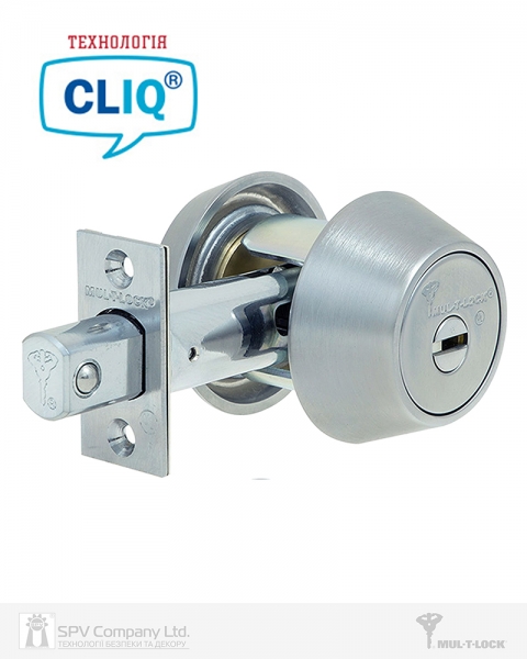 Замок Врізний Mul-t-lock 1-way Dead_bolt Hercular Univ Chrome_mat Bs60/70мм Interactive+ Cliq M/s Gamma Left Wood_door Sp-фото-1 Фото 1 - Замок Врізний Mul-t-lock 1-way Dead_bolt Hercular Univ Chrome_mat Bs60/70мм Interactive+ Cliq M/s Gamma Left Wood_door Sp.