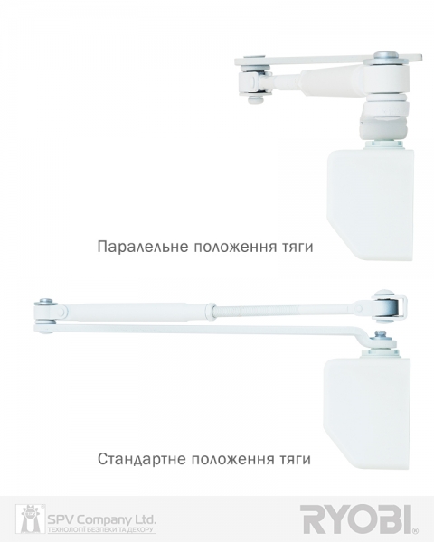 Доводчик накладной RYOBI 2000 D-2055V GLOSSY WHITE BC UNIV ARM EN 3/4/5 до 100кг 1250мм FIRE-фото-3 Фото 3 - Доводчик накладной RYOBI 2000 D-2055V GLOSSY WHITE BC UNIV ARM EN 3/4/5 до 100кг 1250мм FIRE.