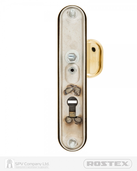 Фурнітура Захисна Rostex Decor R Fix-mov Din Plate 85мм Титан_pvd_мат 23мм 40-45мм 4клас Ovalne/baryt Ti_mat Комплект-фото-4 Фото 4 - Фурнітура Захисна Rostex Decor R Fix-mov Din Plate 85мм Титан_pvd_мат 23мм 40-45мм 4клас Ovalne/baryt Ti_mat Комплект.