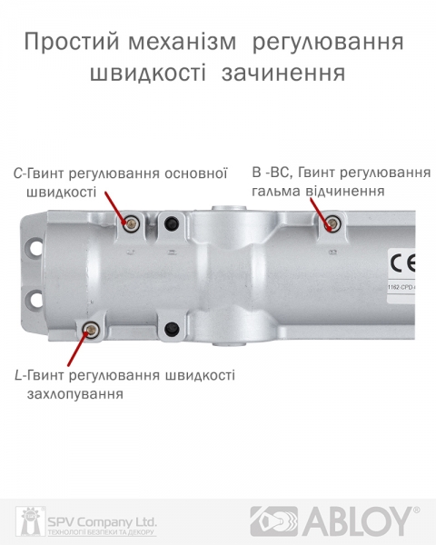 Доводчик накладной ABLOY CAM DC250 BLACK BC W/O ARM EN 1-6 до 120кг 1400мм FIRE-фото-12 Фото 12 - Доводчик накладной ABLOY CAM DC250 BLACK BC W/O ARM EN 1-6 до 120кг 1400мм FIRE.