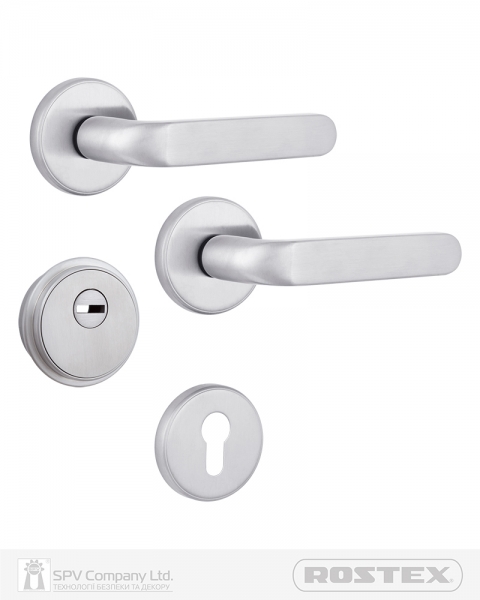 Фурнітура Захисна Rostex *rotondum R/s Mov-mov Din Round Нерж.сталь_мат 23мм 38-45мм 3клас Solid Nerez_mat Комплект Extra, Кріплення Ручки Накладне-фото-1 Фото 1 - Фурнітура Захисна Rostex *rotondum R/s Mov-mov Din Round Нерж.сталь_мат 23мм 38-45мм 3клас Solid Nerez_mat Комплект Extra, Кріплення Ручки Накладне.