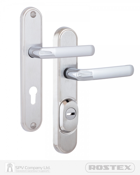 Фурнітура Захисна Rostex Decor R Mov-mov Din Plate 90мм Хром_мат 23мм 38-45мм 4клас Baryt Cr_mat Комплект-фото-1 Фото 1 - Фурнітура Захисна Rostex Decor R Mov-mov Din Plate 90мм Хром_мат 23мм 38-45мм 4клас Baryt Cr_mat Комплект.