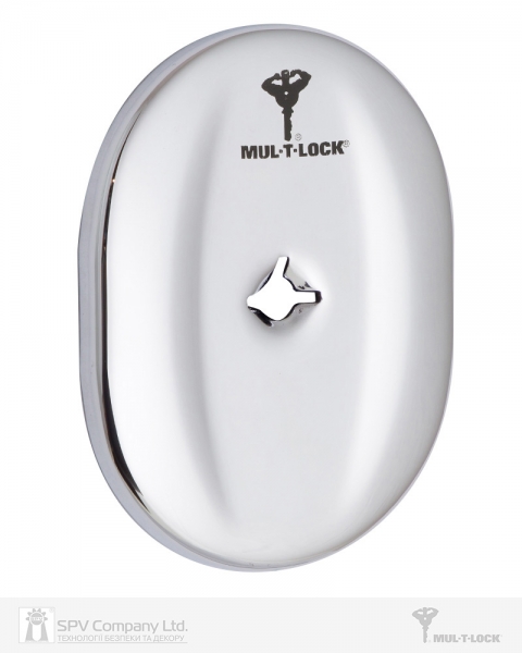 Щиток MUL-T-LOCK A703 OMEGA OVAL Хром полірований BRIGHT CR Без шторки-фото-5 Фото 5 - Щиток MUL-T-LOCK A703 OMEGA OVAL Хром полірований BRIGHT CR Без шторки.