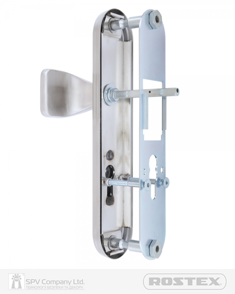 Фурнітура Захисна Rostex Universal R Fix-mov Din Plate 85мм Нерж.сталь_мат 22мм 38-55мм 3клас Ovalne/baryt Nerez_mat Комплект-фото-2 Фото 2 - Фурнітура Захисна Rostex Universal R Fix-mov Din Plate 85мм Нерж.сталь_мат 22мм 38-55мм 3клас Ovalne/baryt Nerez_mat Комплект.