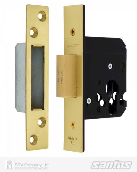 Замок Врізний Santos 1-way Din 731 Pb Univ Bs45мм Sp-фото-1 Фото 1 - Замок Врізний Santos 1-way Din 731 Pb Univ Bs45мм Sp.
