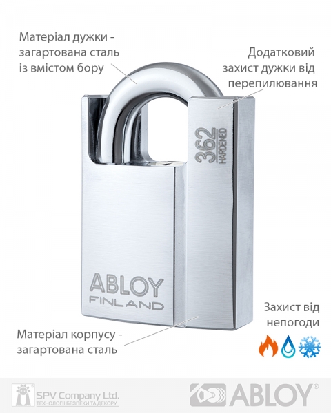 Замок навісний ABLOY PL362 *PROTEC2 2KEY PR2 sh 25мм 15мм-фото-4 Фото 4 - Замок навісний ABLOY PL362 *PROTEC2 2KEY PR2 sh 25мм 15мм.
